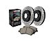 StopTech Street Axle Drilled and Slotted 8-Lug Brake Rotor and Pad Kit; Rear (03-08 RAM 3500)