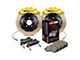 StopTech ST-60 Performance Drilled Coated 2-Piece Rear Big Brake Kit; Yellow Calipers (07-13 Sierra 1500)