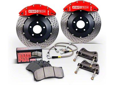 StopTech ST-60 Performance Slotted Coated 2-Piece Front Big Brake Kit with 380x35mm Rotors; Silver Calipers (15-16 Sierra 1500)