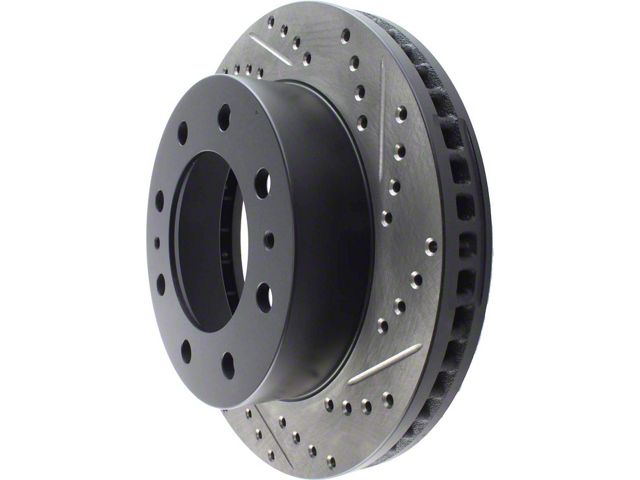 StopTech Sport Drilled and Slotted 8-Lug Rotor; Front Driver Side (07-10 Sierra 3500 HD)