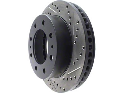 StopTech Sport Drilled and Slotted 8-Lug Rotor; Front Passenger Side (07-10 Sierra 3500 HD)