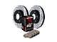 StopTech Sport Axle Slotted and Drilled 6-Lug Brake Rotor and Pad Kit; Rear (99-03 Silverado 1500 w/ Rear Disc Brakes)