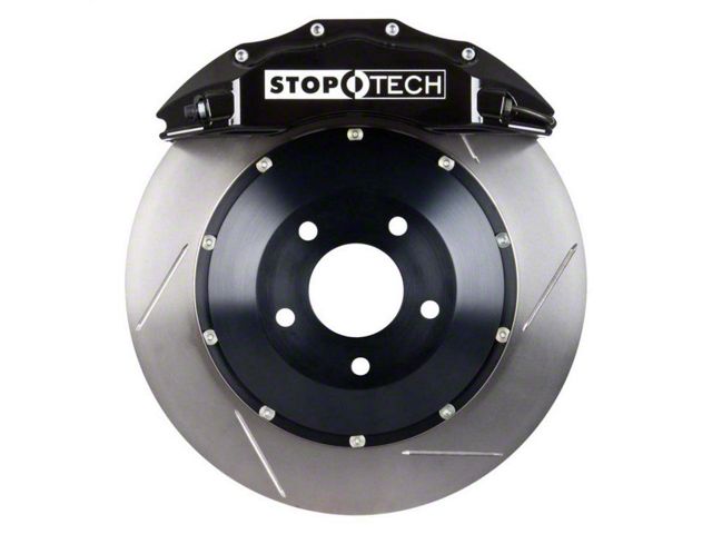 StopTech ST-60 Performance Slotted 2-Piece Front Big Brake Kit with 380x35mm Rotors; Black Calipers (15-16 Silverado 1500)