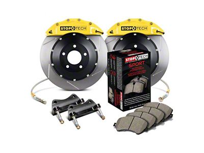 StopTech ST-60 Performance Slotted 2-Piece Front Big Brake Kit; Yellow Calipers (07-14 Tahoe)