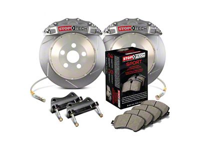 StopTech ST-60 Trophy Sport Slotted 2-Piece Front Big Brake Kit with 380x35mm Rotors; Silver Calipers (07-14 Tahoe)