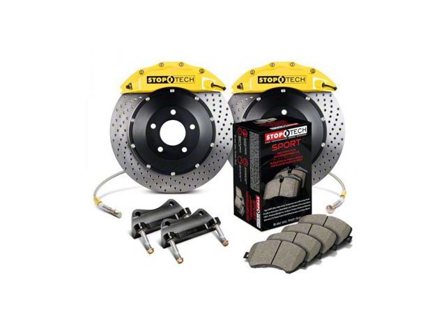 StopTech ST-60 Performance Drilled 2-Piece Front Big Brake Kit with 380x35mm Rotors; Yellow Calipers (07-14 Yukon)