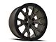 Bronco Replica Satin Black with Gray Ring 6-Lug Wheel; 17x9; 18mm Offset (2024 Ranger)