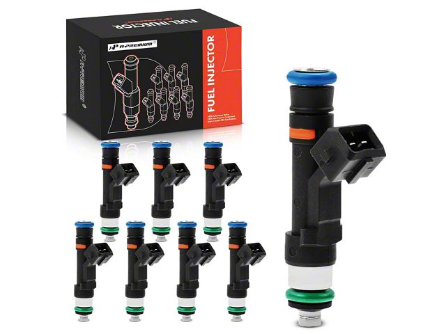 Fuel Injector Kit; Set of 8; Black (2003 5.4L F-150)