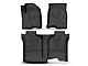 Front and Rear Floor Liners; Black (20-24 Sierra 3500 HD Crew Cab w/ Rear Underseat Storage)