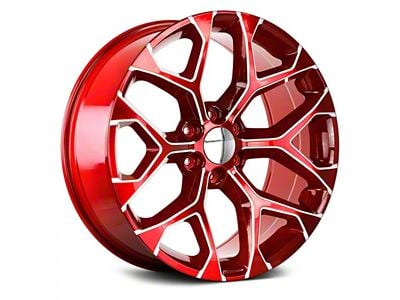 Strada OE Replica Snowflake Candy Red Milled 6-Lug Wheel; 24x10; 31mm Offset (07-13 Sierra 1500)