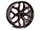 Strada OE Replica Snowflake Gloss Black Candy Red Milled 6-Lug Wheel; 22x9; 31mm Offset (07-13 Silverado 1500)