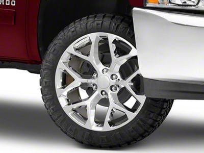 Strada OE Replica Snowflake Flat Black 6-Lug Wheel; 22x9; 31mm Offset (07-13 Silverado 1500)