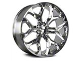 Strada OE Replica Snowflake High Polished 6-Lug Wheel; 24x10; 31mm Offset (07-13 Silverado 1500)