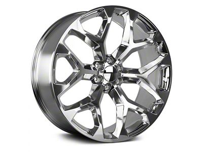 Strada OE Replica Snowflake High Polished 6-Lug Wheel; 24x10; 31mm Offset (14-18 Sierra 1500)