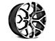 Strada OE Replica Snowflake Gloss Black Machined 6-Lug Wheel; 24x10; 31mm Offset (15-20 Yukon)