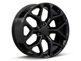 Strada OE Replica Snowflake All Gloss Black 6-Lug Wheel; 22x9; 31mm Offset (99-06 Sierra 1500)