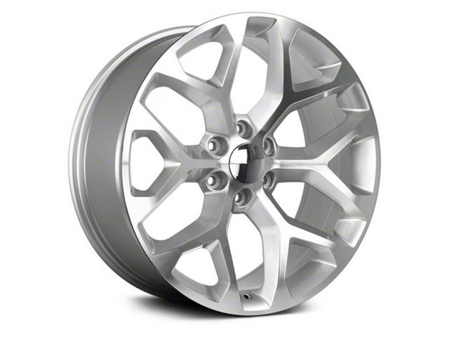 Strada OE Replica Snowflake Silver Machined 6-Lug Wheel; 24x10; 31mm Offset (99-06 Silverado 1500)