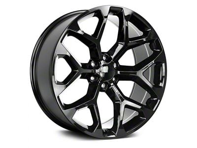 Strada OE Replica Snowflake All Gloss Black 6-Lug Wheel; 22x9; 31mm Offset (23-25 Canyon)