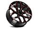 Strada OE Replica Snowflake Gloss Black Candy Red Milled 6-Lug Wheel; 22x9; 31mm Offset (23-25 Canyon)