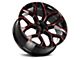 Strada OE Replica Snowflake Gloss Black Candy Red Milled 6-Lug Wheel; 24x10; 31mm Offset (23-24 Canyon)