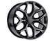 Strada OE Replica Snowflake Gloss Black Milled 6-Lug Wheel; 24x10; 31mm Offset (23-24 Canyon)