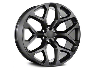 Strada OE Replica Snowflake Flat Black 6-Lug Wheel; 22x9; 31mm Offset (23-25 Colorado)