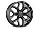 Strada OE Replica Snowflake Flat Black 6-Lug Wheel; 24x10; 31mm Offset (23-24 Colorado)