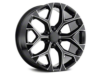 Strada OE Replica Snowflake Gloss Black Milled 6-Lug Wheel; 22x9; 31mm Offset (23-24 Colorado)