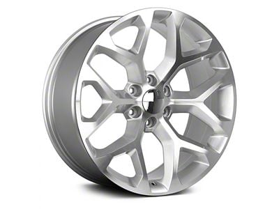 Strada OE Replica Snowflake Silver Machined 6-Lug Wheel; 24x10; 31mm Offset (23-24 Colorado)