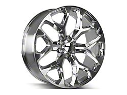 Strada OE Replica Snowflake High Polished 6-Lug Wheel; 22x9; 31mm Offset (19-25 Silverado 1500)