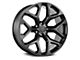 Strada OE Replica Snowflake Flat Black 6-Lug Wheel; 22x9; 31mm Offset (21-24 Yukon)
