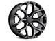 Strada OE Replica Snowflake Gloss Black Milled 6-Lug Wheel; 22x9; 31mm Offset (21-24 Yukon)