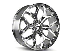 Strada OE Replica Snowflake High Polished 6-Lug Wheel; 22x9; 31mm Offset (21-24 Yukon)