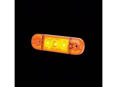 Strands Lighting 3-Inch Slim Side Marker Light; Amber (Universal; Some Adaptation May Be Required)