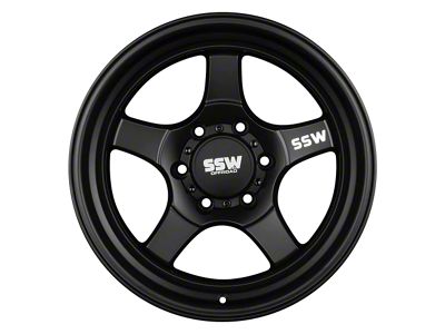 SSW Off-Road Wheels Stryker Matte Black 6-Lug Wheel; 17x9; -25mm Offset (07-13 Silverado 1500)