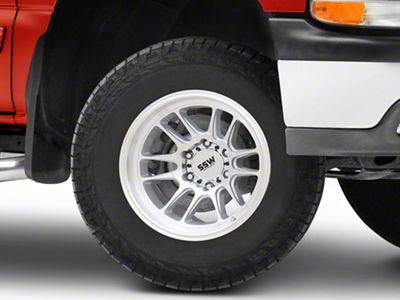 SSW Off-Road Wheels Raptor Machined Silver 6-Lug Wheel; 17x9; -12mm Offset (99-06 Silverado 1500)