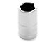 1/4-Inch Drive 6-Point Socket; Metric; Shallow