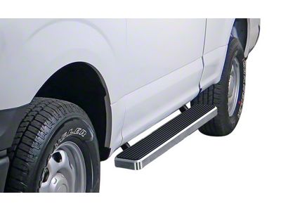 5-Inch iStep Running Boards; Hairline Silver (17-24 F-250 Super Duty Regular Cab)
