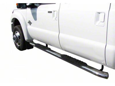 5-Inch Premium Oval Side Step Bars; Stainless Steel (11-16 F-250 Super Duty SuperCrew)