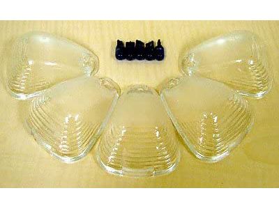 5-Piece Amber Xenon Roof Cab Lights; Clear Lens (11-16 F-250 Super Duty)