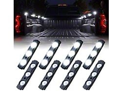 8-LED Rock Light Pod Truck Bed Lighting Kit; White (Universal; Some Adaptation May Be Required)