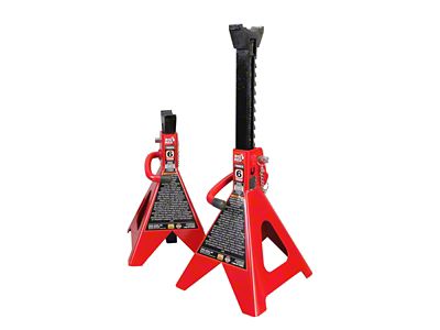 Big Red Double Lock Jack Stands; 6-Ton Capacity