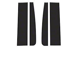 Door Pillar Accent Trim; Gloss Black (17-22 F-250 Super Duty)