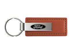 Ford Leather Key Fob; Brown