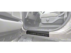 Front Door Sill Protection with Super Duty Logo; TUF-LINER Black; Black and Gray (17-25 F-250 Super Duty)