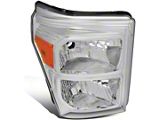 OE Style Headlight; Chrome Housing; Clear Lens; Passenger Side (11-16 F-250 Super Duty)