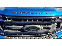 Hood Insert Letters; Red (17-22 F-250 Super Duty)