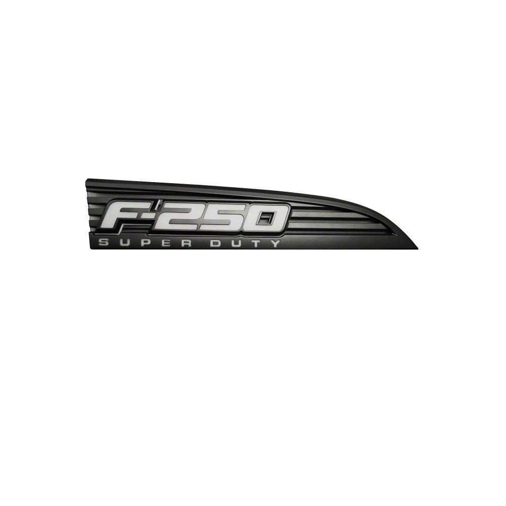 F-250 Super Duty Illuminated 2-Piece Emblems; Black Chrome