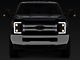 LED DRL Projector Headlights with Amber Corners; Black Housing; Clear Lens (17-19 F-250 Super Duty w/ Factory Halogen Headlights)