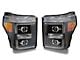 AlphaRex LUXX-Series LED Projector Headlights; Black Housing; Clear Lens (11-16 F-250 Super Duty)